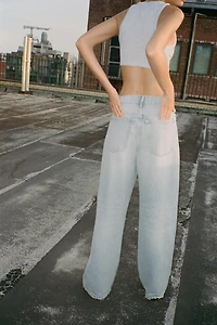 RELAXED OVERSIZE HIGH WAIST JEANS WITH JEWELS
