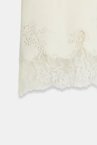 BEADED LACE KNIT MIDI SKIRT