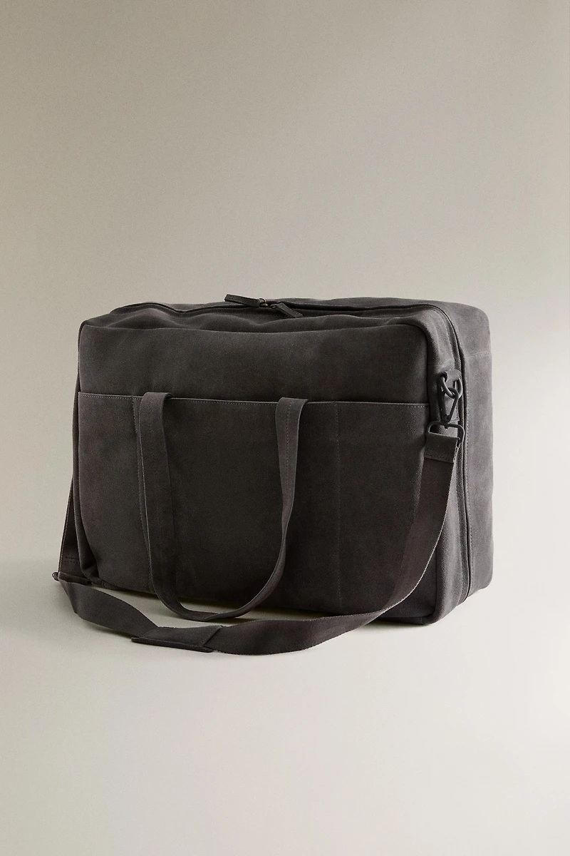 SPLIT SUEDE TRAVEL BAG