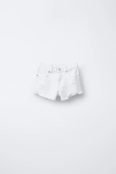 RIPPED DENIM SHORTS
