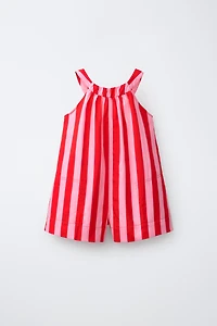 STRIPED SHORT JUMPSUIT