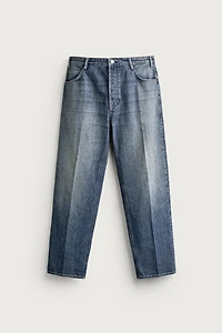 RELAXED FIT PRESSED CREASE JEANS