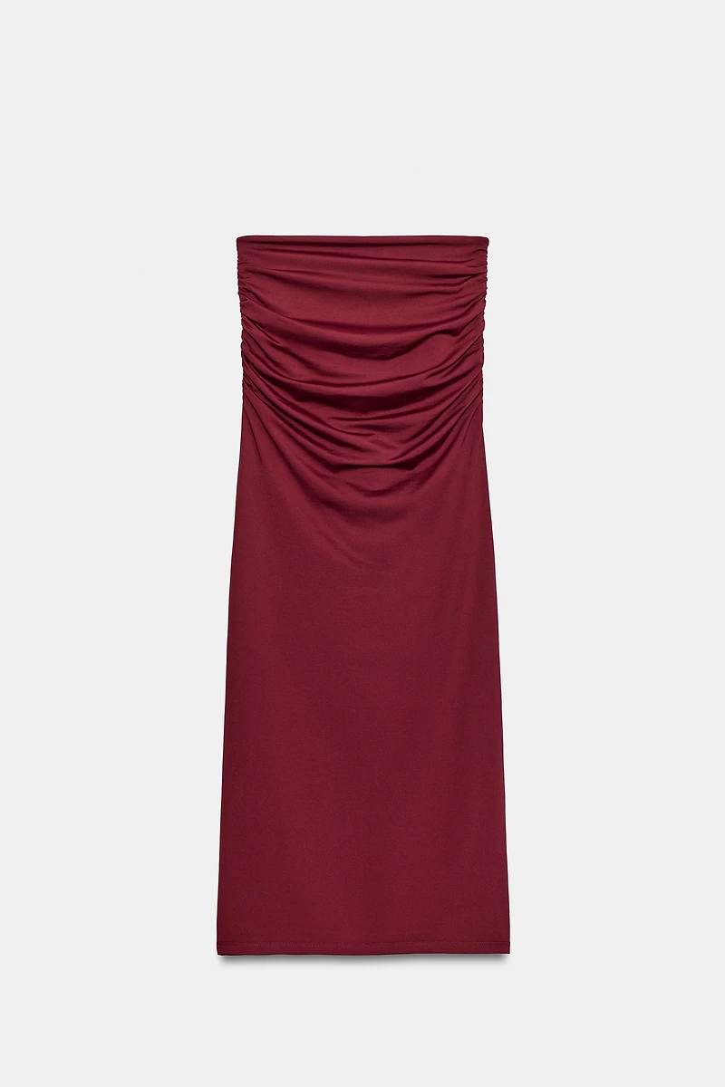 NYLON BLEND MIDI SKIRT WITH METALLIC DETAIL