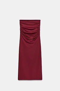 NYLON BLEND MIDI SKIRT WITH METALLIC DETAIL
