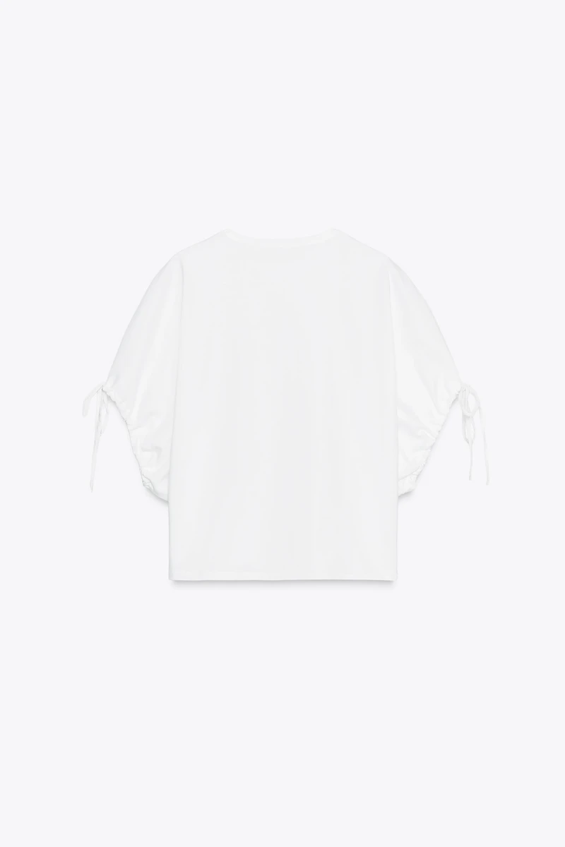 COTTON T-SHIRT WITH TIES