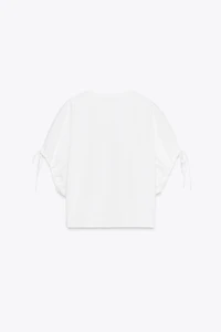 COTTON T-SHIRT WITH TIES
