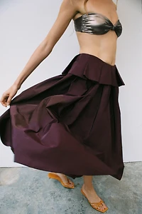 VOLUMINOUS MIDI SKIRT