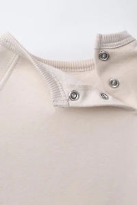 EMBROIDERED BEAR PLUSH JUMPSUIT