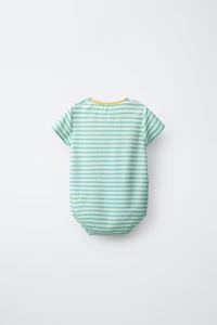STRIPED TOWEL EFFECT BODYSUIT