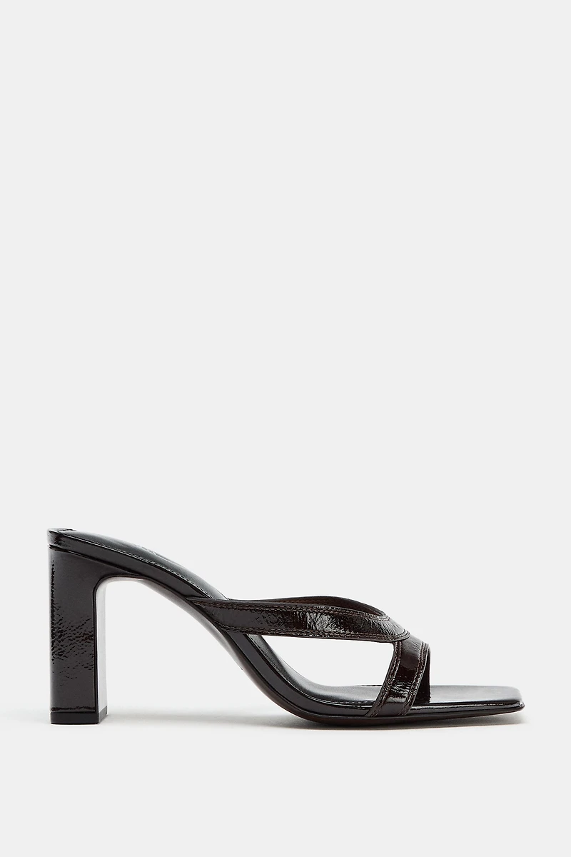 LEATHER STRAPPY HEELS