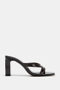 LEATHER STRAPPY HEELS