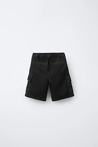 DENIM CARGO SHORTS