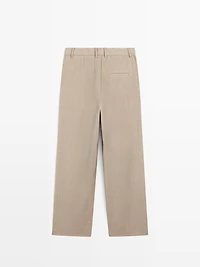100% wool darted trousers