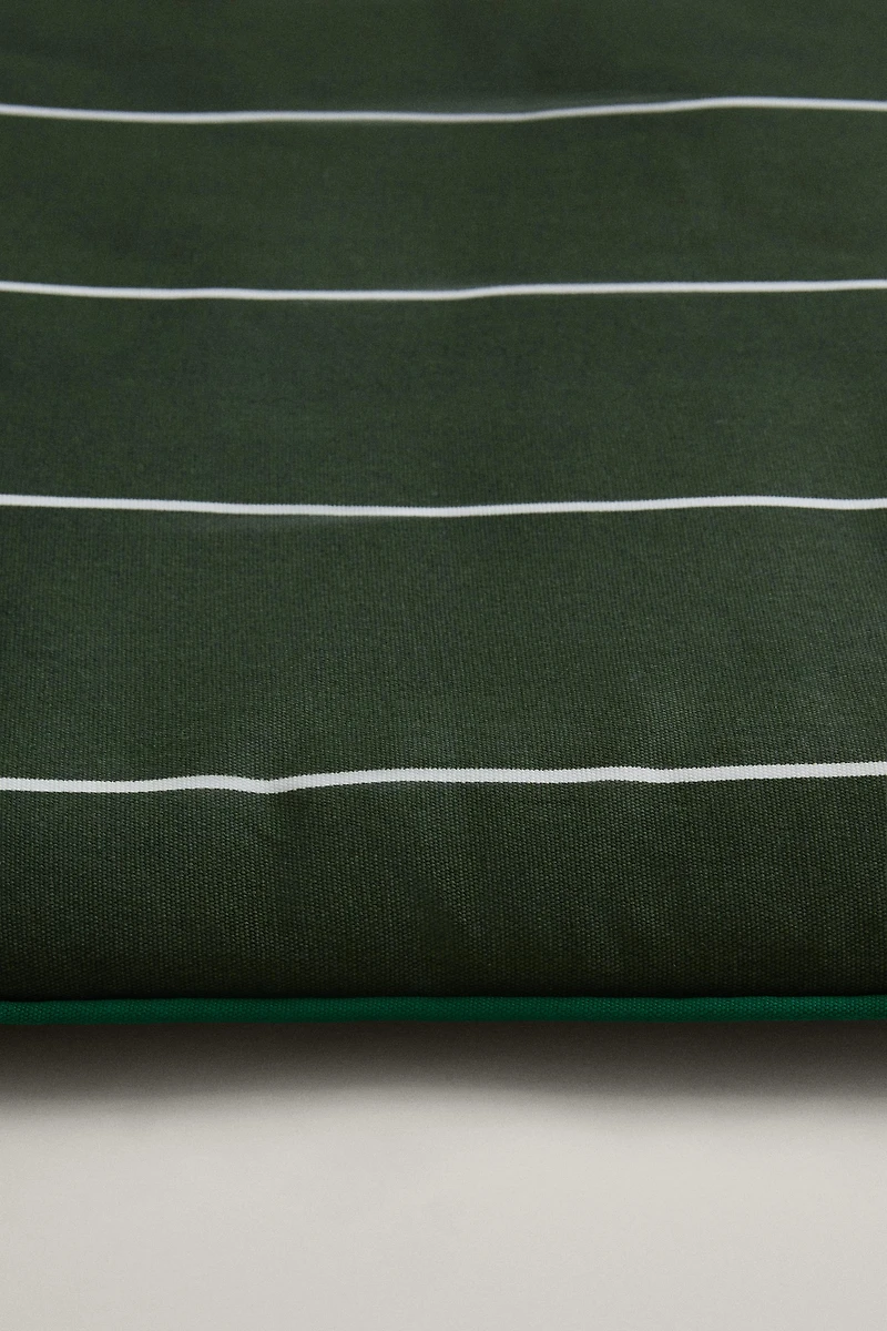 STRIPED TOPPER WITH PIPING