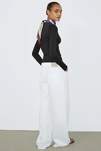 DRAPED POLYAMIDE TOP