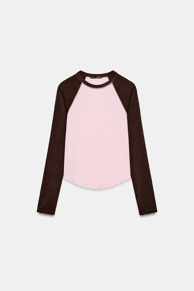 CONTRAST RAGLAN T-SHIRT