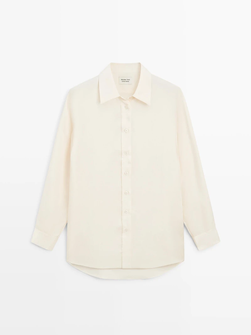 Flowing satin oversize shirt - LIMITED