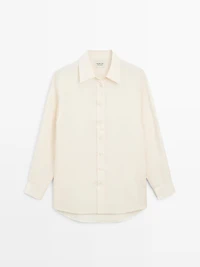 Flowing satin oversize shirt - LIMITED