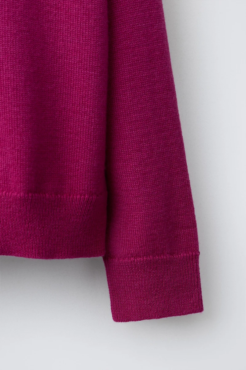 PULL DOUBLE COL 100% LAINE