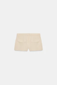 ELASTIC WAIST SHORTS WITH BUTTONS