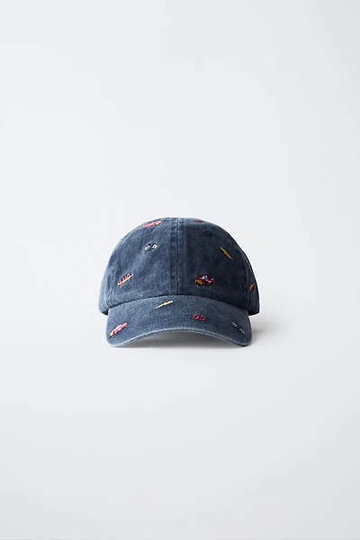 DENIM CARS LIGHTNING MCQUEEN © DISNEY/PIXAR EMBROIDERED CAP