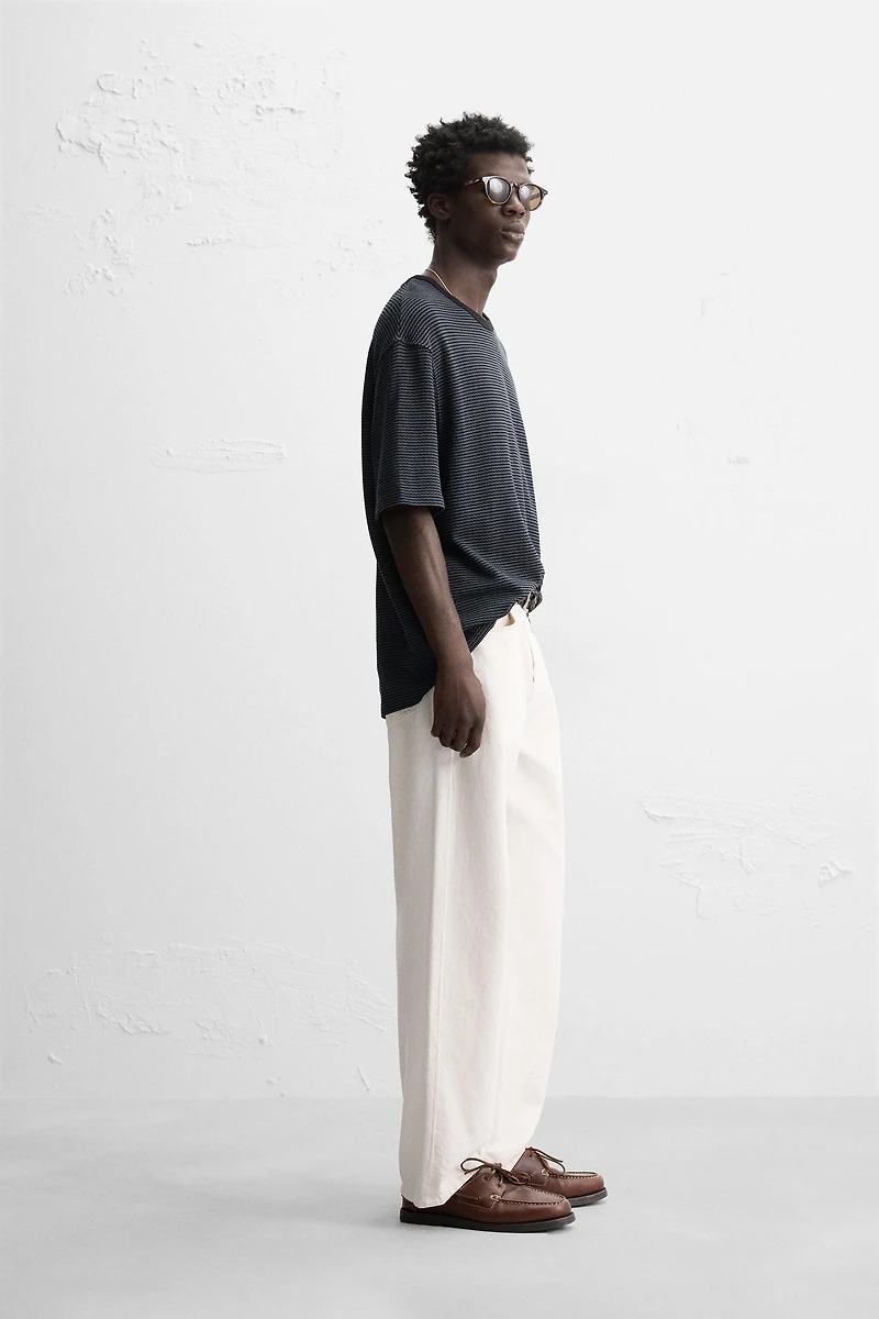 STRIPED JACQUARD T-SHIRT