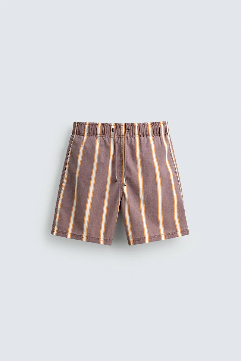 MAILLOT DE BAIN LONG À RAYURES