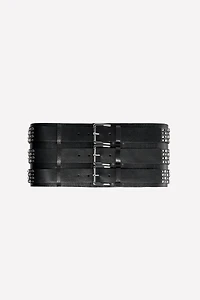 LEATHER STYLISH STUDDED BELT LUDOVIC DE SAINT SERNIN x ZARA