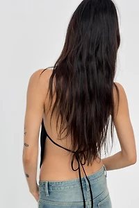 DRAPED HALTER TOP
