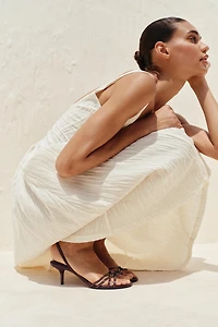 TEXTURED STRAPPY DRESS