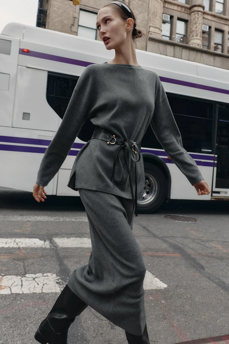 SOFT FEEL PLAIN KNIT JUMPER