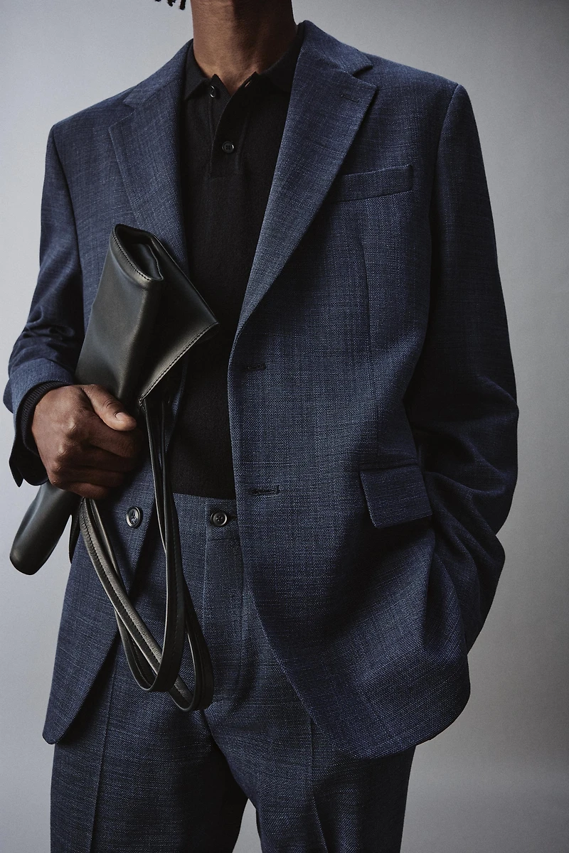 SLIM FIT WOOL BLEND BLAZER