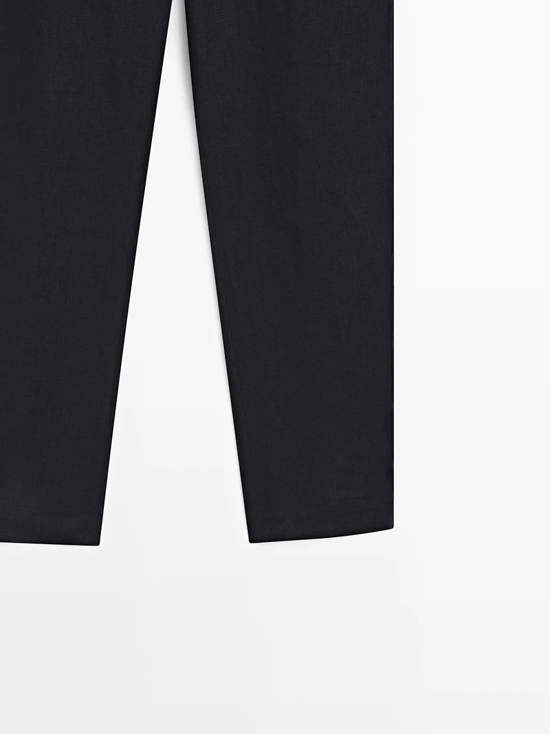 Linen suit trousers