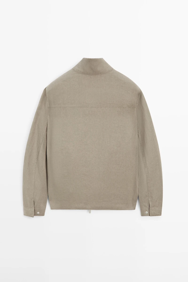 Linen bomber jacket