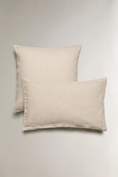 QUILTED LINEN DOTTED PILLOW SHAM FOR QUILT