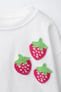 T-SHIRT FRUITS EN MAILLE CROCHET