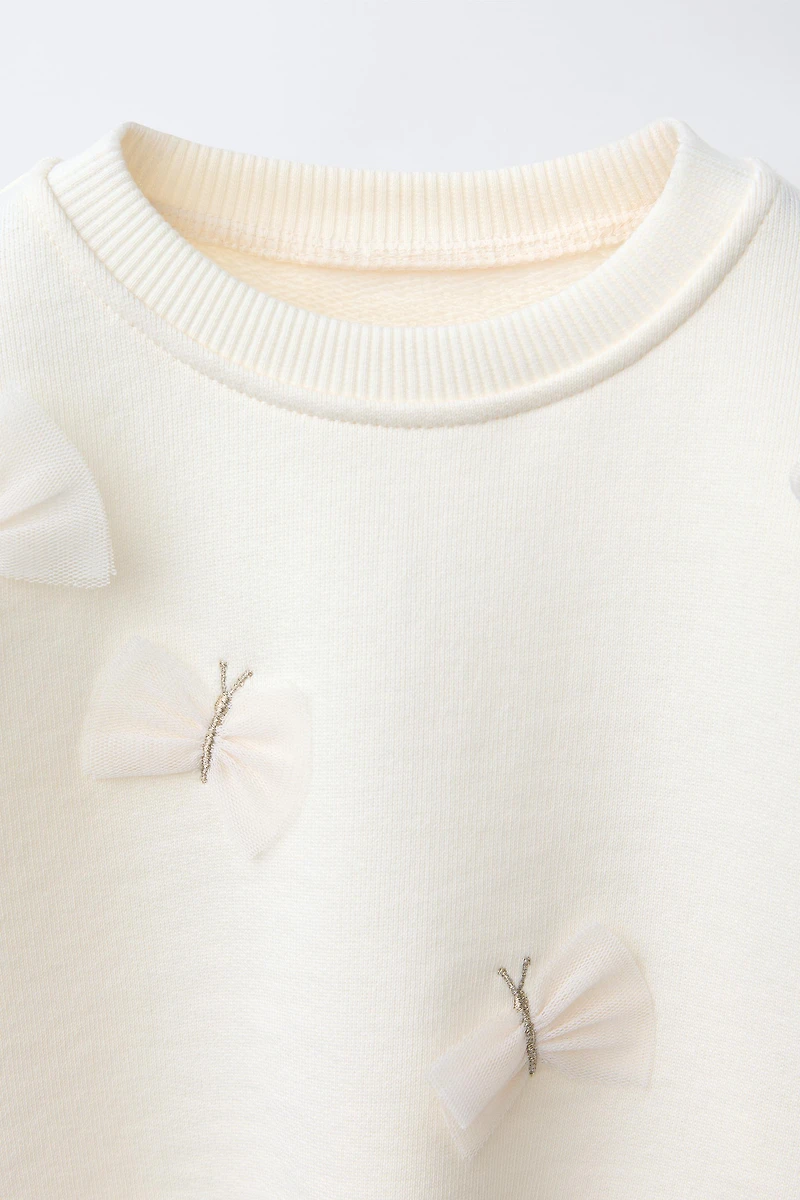 BUTTERFLY TULLE SWEATSHIRT