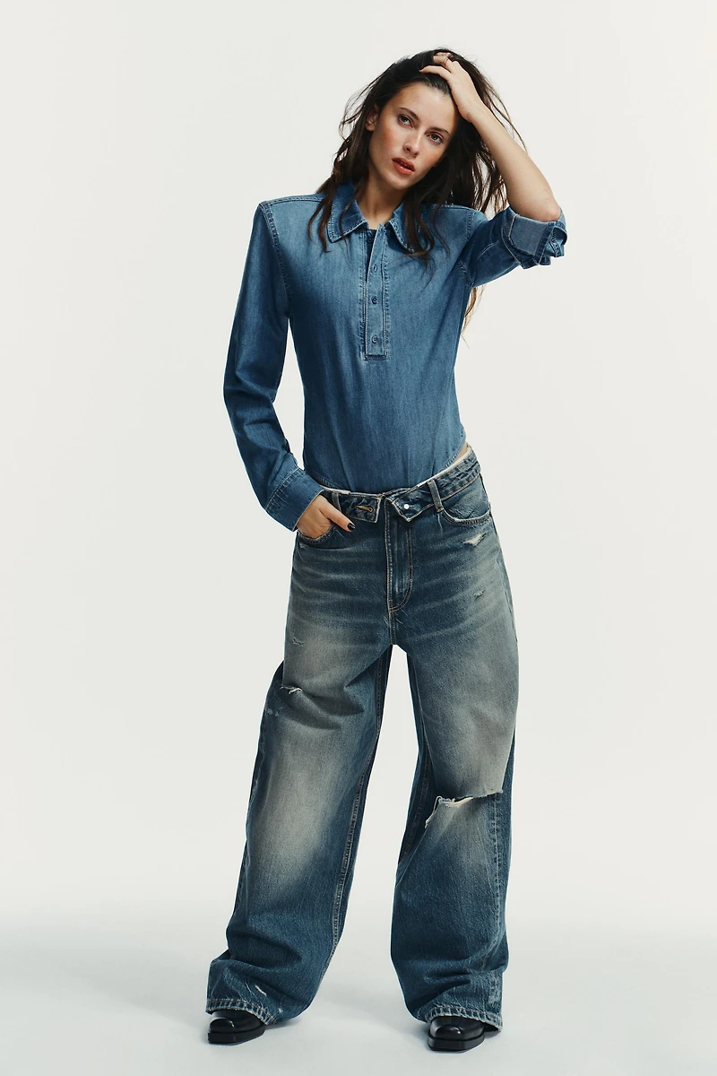 SHOULDER PAD SHIRT BODYSUIT