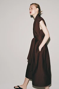 ROBE POPELINE PLIS ZW COLLECTION