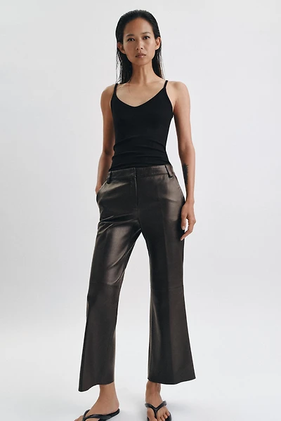ZW COLLECTION LIMITED EDITION FLARE LEATHER PANTS