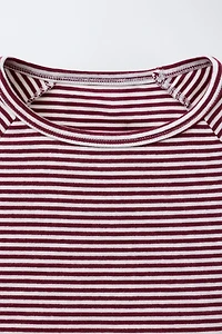 RAGLAN SLEEVE T-SHIRT WITH MODAL STRIPES