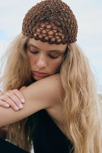 CROCHET BEADED CAP