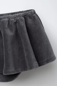 JUPE-CULOTTE EN VELOURS CÔTELÉ