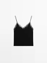 Camisole top with lace detail