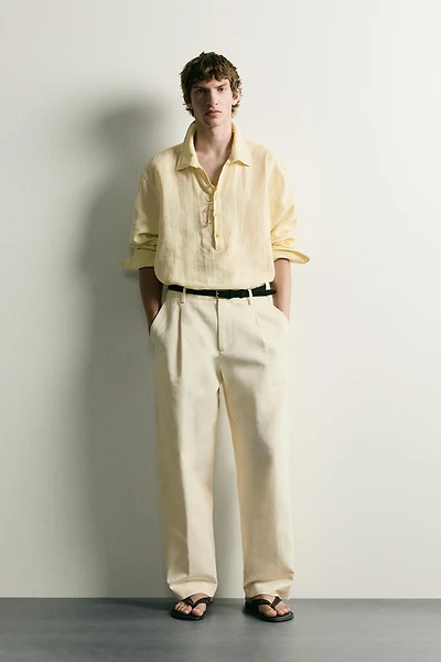 CHEMISE POLO 100% LIN