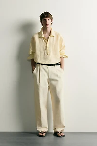 CHEMISE POLO 100% LIN