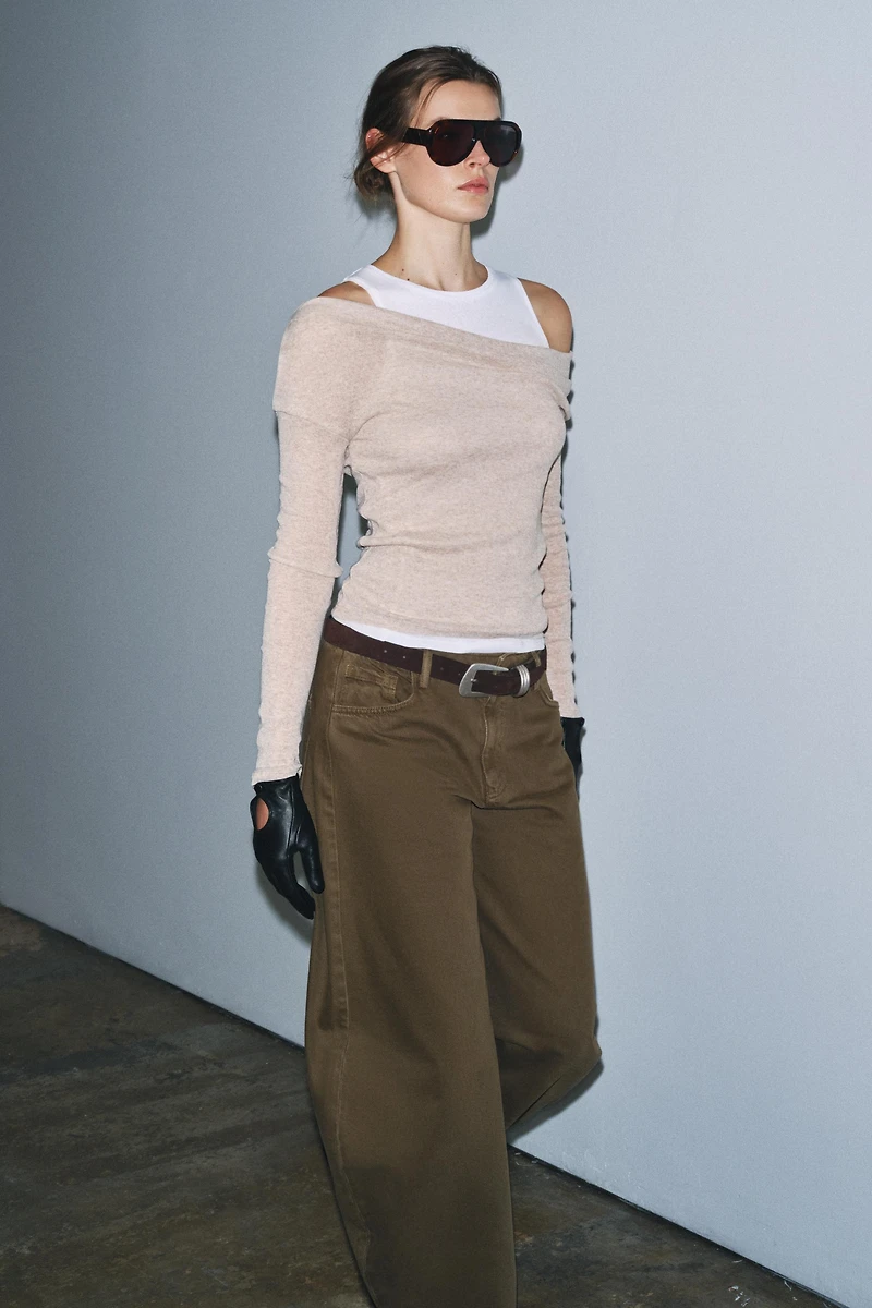 ASYMMETRIC LAYERED EFFECT T-SHIRT