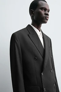 BLAZER CROISÉ COSTUME 100 % LAINE