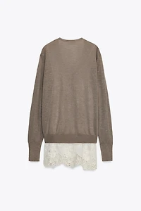COMBINED KNIT SWEATER