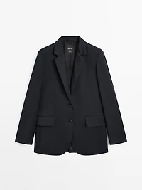 100% extra fine two-button blazer